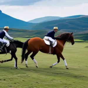 An image showcasing the enchanting world of equestrian tourism