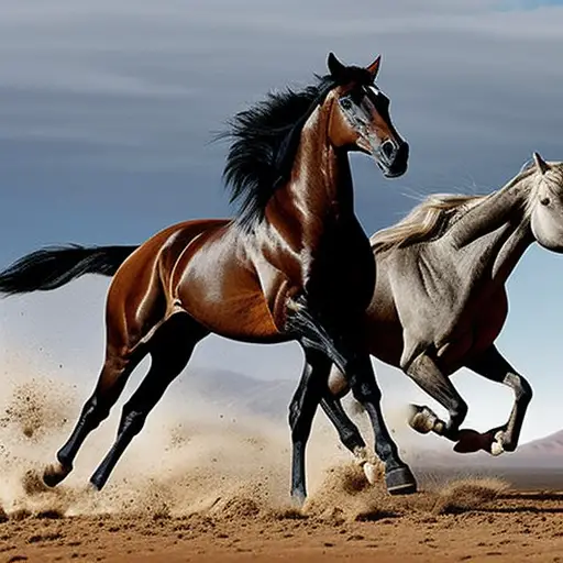 An image showcasing the grandeur of iconic horses throughout history