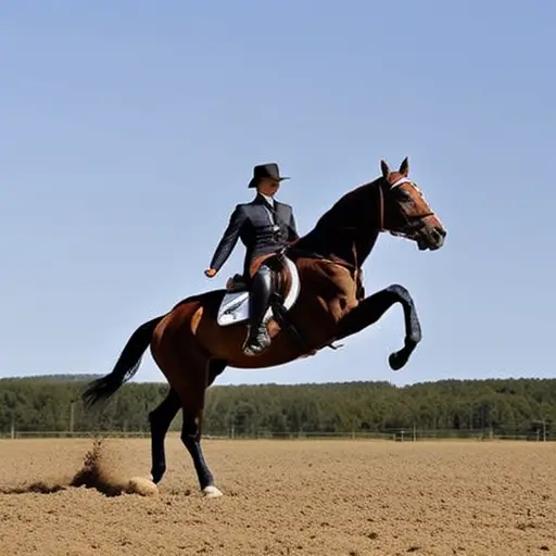 An image that showcases a horse and rider in perfect harmony, their synchronized movements exuding trust and respect